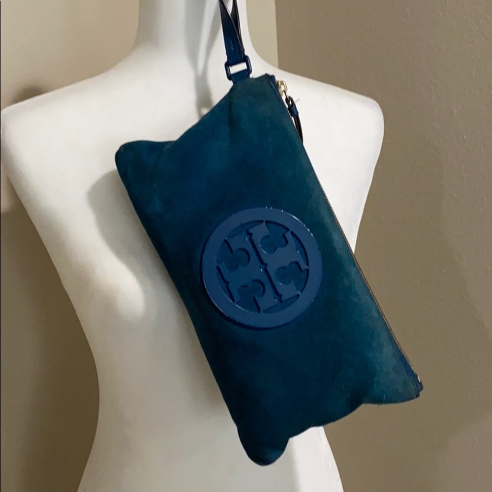 Suede and leather Tory Burch Clutch